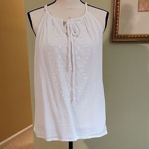 Tommy Bahama White Sleeveless Blouse